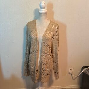 Open-Knit Beige Women's Sweater Size XXL NWOT ♥️